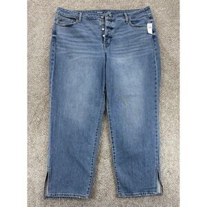 Old Navy OG Loose High Rise Jeans Womens 22 Blue Medium‎ Wash Secret Smooth NWT